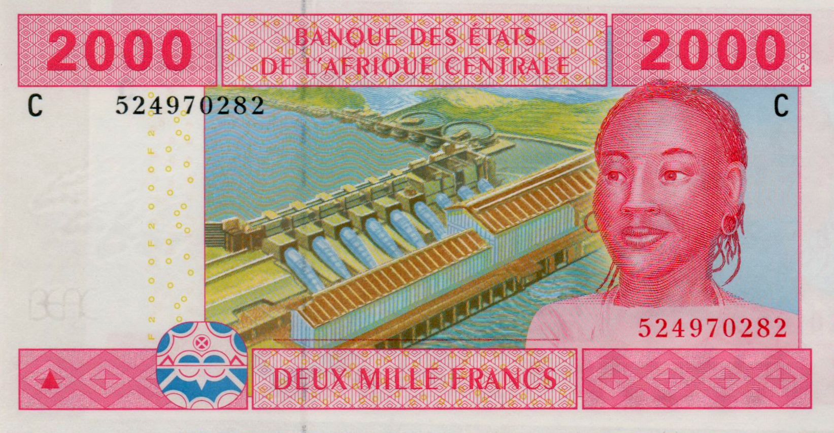 Chad (C.A.S) 2000 2002 UNC P-608C/c